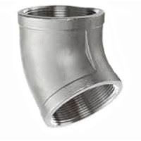 ¾ inch NPT threaded 45 deg 304 Stainless Steel elbow