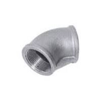 ⅛ inch NPT threaded 45 deg galvanized elbow