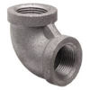 ¼ inch NPT threaded 90 deg malleable iron elbow