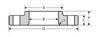 CLASS 150 LAP JOIN DIMENSIONAL DRAWING