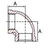 Picture of 1 ½ inch NPT threaded 90 deg 316 Stainless Steel elbow