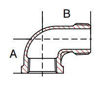 Picture of ½ inch NPT threaded 90 deg 304 Stainless Steel street elbow