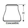 304 stainless steel weld on concentric reducer drawing