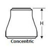 Picture of 2 ½ x 1 inch 316 Stainless Steel schedule 40 concentric reducer