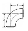 90 degree weld on long radius elbow line drawing