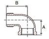 90 degree threaded elbow drawing