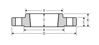 316 stainless steel threaded flange dimensional drawing