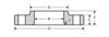 CLASS 150 304SS LAP JOINT FLANGE DRAWING