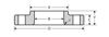 class 150 316ss lap join flange dimensional drawing