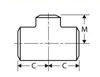 316ss weld on reducing tee line drawing