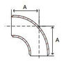 Picture of 5 inch long radius 316 Stainless Steel schedule 10 90 degree weld on elbow