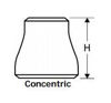 Picture of 1 x ½ inch 304 Stainless Steel schedule 10 concentric reducer