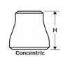 stainless steel schedule 80  concentric reducer line drawing