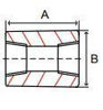 Picture of 1-1/4 inch NPT carbon steel class 3000 full coupling