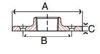 Picture of ¾ inch NPT Class 150 Malleable Iron Floor Flange