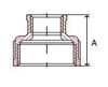 Picture of 1/4 x 1/8  inch NPT 304 stainless steel class 150 reducing coupling