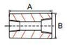 Picture of 1/2 x 1/8  inch forged carbon steel class 3000 reducing coupling