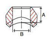 Picture of 1/4 inch 304 stainless steel schedule 40 butt weld branch outlet