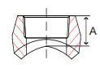 Picture of 3/4 inch NPT forged carbon steel class 3000 threaded branch outlet for pipe sizes 1" thru 1-1/4"