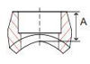 Picture of 3/4 inch forged carbon steel class 3000 socket weld branch outlet for pipe sizes 1" thru 1-1/4"