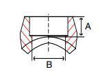 Picture of 1/2 inch forged 304 stainless steel class 3000 socket weld branch outlet for pipe sizes 3/4" thru 36"