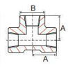 Picture of ⅜ inch NPT forged carbon steel class 3000 threaded straight tee