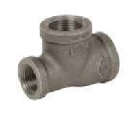 Picture of 1/2 x 1/4 x 1/2 inch NPT Class 150 Malleable Iron Reducing Tee 
