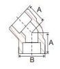 Picture of ¼ inch 45 degree forged carbon steel socket weld elbow