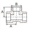 Picture of ½ inch forged carbon steel socket weld straight tee