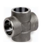 Picture of ½ inch forged carbon steel socket weld cross