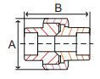 forged carbon steel socket weld union line drawing