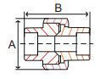 Picture of ¾ inch forged carbon steel socket weld union