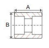 Picture of ½ inch forged carbon steel socket weld coupling