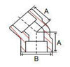 Picture of ¾ inch 45 degree forged 304 stainless steel socket weld elbow