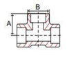 Picture of ¼ inch forged 304 stainless steel socket weld tee