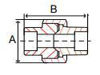 Picture of ¼ inch forged 304 stainless steel socket weld union