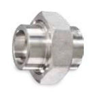 Picture of ¾ inch forged 316 stainless steel socket weld union