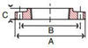 class 150 bronze threaded flange line drawing