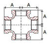 Picture of ⅜ inch NPT threaded bronze crosses