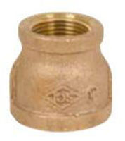 Picture of 3/8 x 1/8  inch NPT threaded bronze reducing coupling