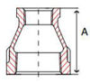 Picture of 3/8 x 1/4  inch NPT threaded bronze reducing coupling