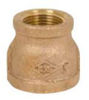 Picture of 1/2 x 1/8  inch NPT threaded bronze reducing coupling