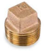 Picture of 2-1/2 inch NPT threaded bronze square head solid plug