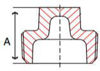 Picture of 1 inch NPT threaded bronze square head hollow core plug