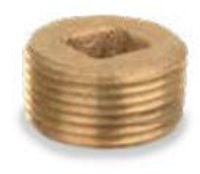 Picture of 1-1/4 inch NPT threaded bronze square countersunk head plug