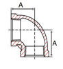 Picture of ¼ inch NPT Threaded Lead Free Bronze 90 degree elbow