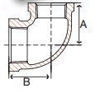 Picture of 3/4 X 1/2 inch NPT Threaded Lead Free Bronze 90 degree reducing elbow