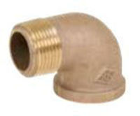 Picture of ¾ inch NPT Threaded Lead Free Bronze 90 degree street elbow