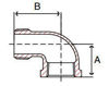 Picture of 2 inch NPT Threaded Lead Free Bronze 90 degree street elbow