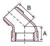 lead free bronze 45 degree street elbow line drawing